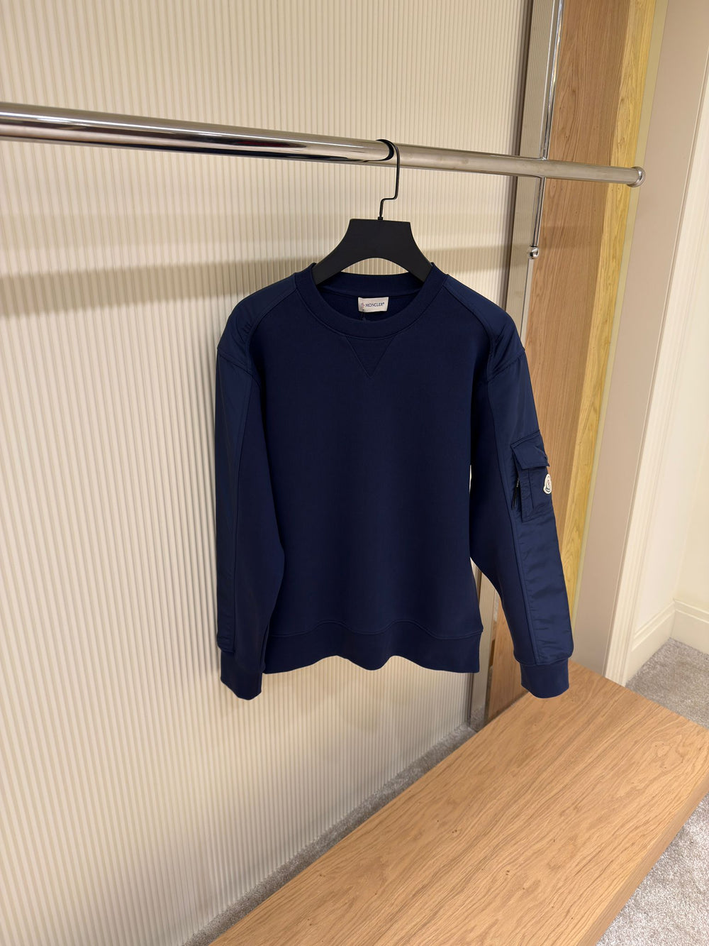 Sweat Bi-Matières Noir — Coton & Empiècements Matelassés
