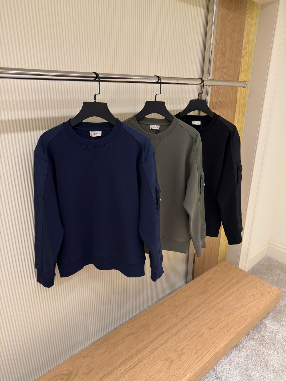 Sweat Bi-Matières Noir — Coton & Empiècements Matelassés