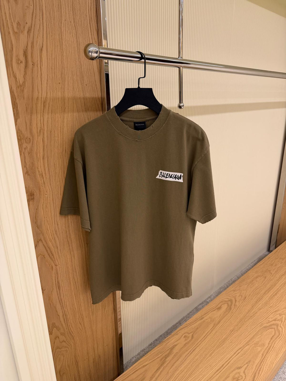 T-shirt Oversized Imprimé Logo — Coton Lavé