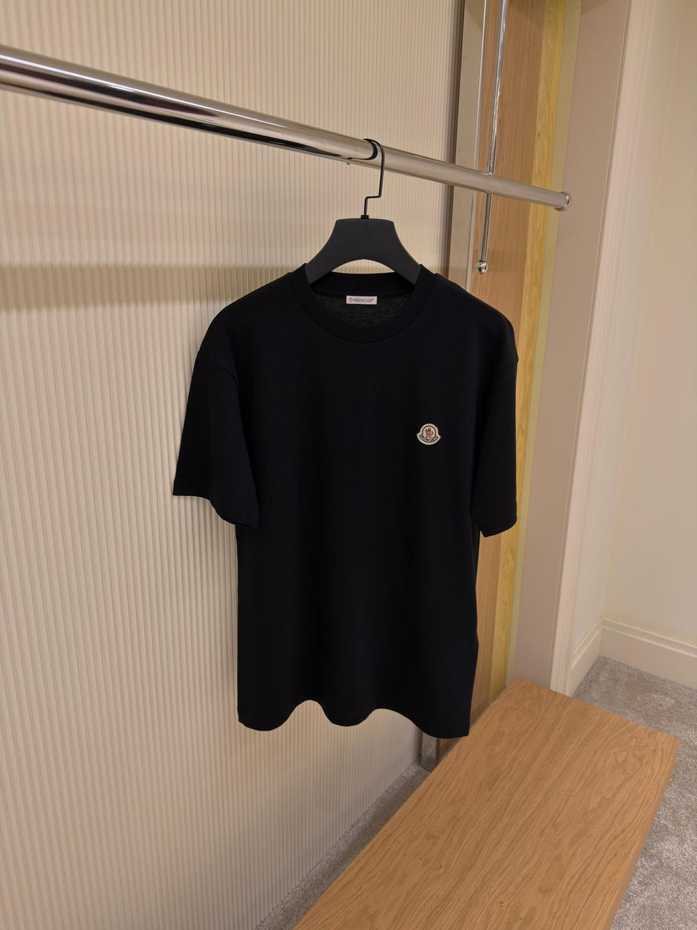 T-shirt Col Rond Logo Caoutchouté — Coton
