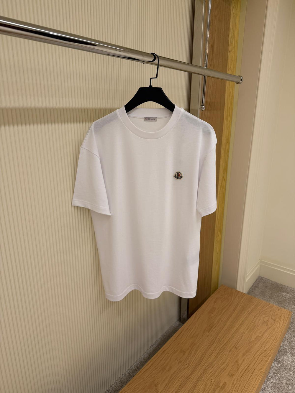 T-shirt Col Rond Logo Caoutchouté — Coton