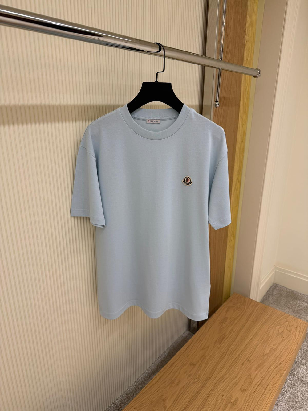 T-shirt Col Rond Logo Caoutchouté — Coton