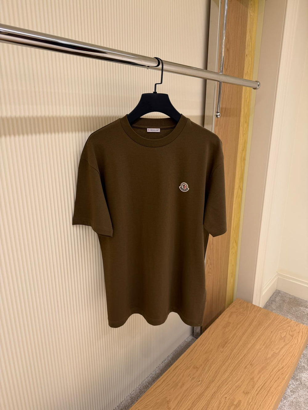 T-shirt Col Rond Logo Caoutchouté — Coton
