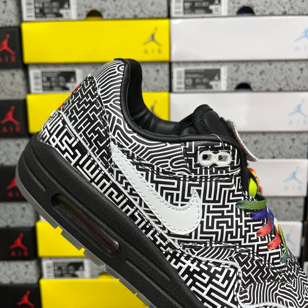 Nike Air Max 1 'Noir Blanc Labyrinthe' — vue 7