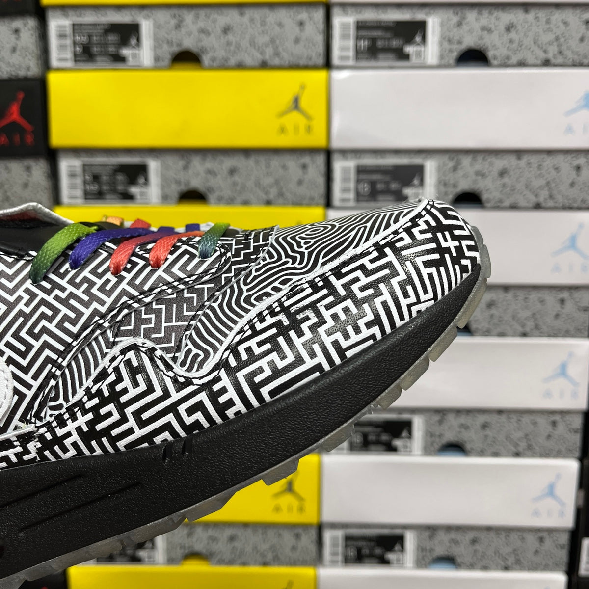 Nike Air Max 1 'Noir Blanc Labyrinthe' — vue 8