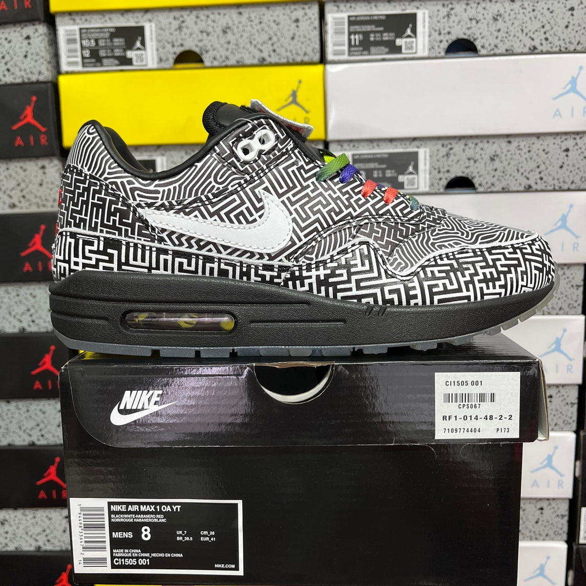 Nike Air Max 1 'Noir Blanc Labyrinthe' — vue 10