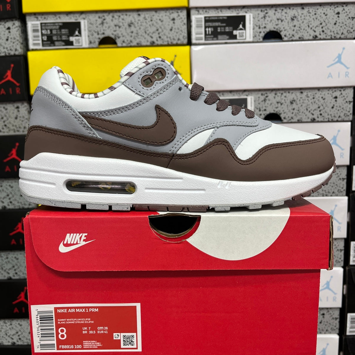 Nike Air Max 1 'Blanc Gris Marron' — vue 9