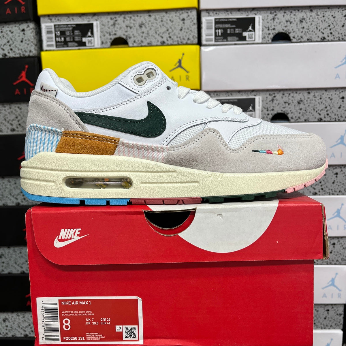 Nike Air Max 1 'Blanc Vert Multicolore' — vue 9