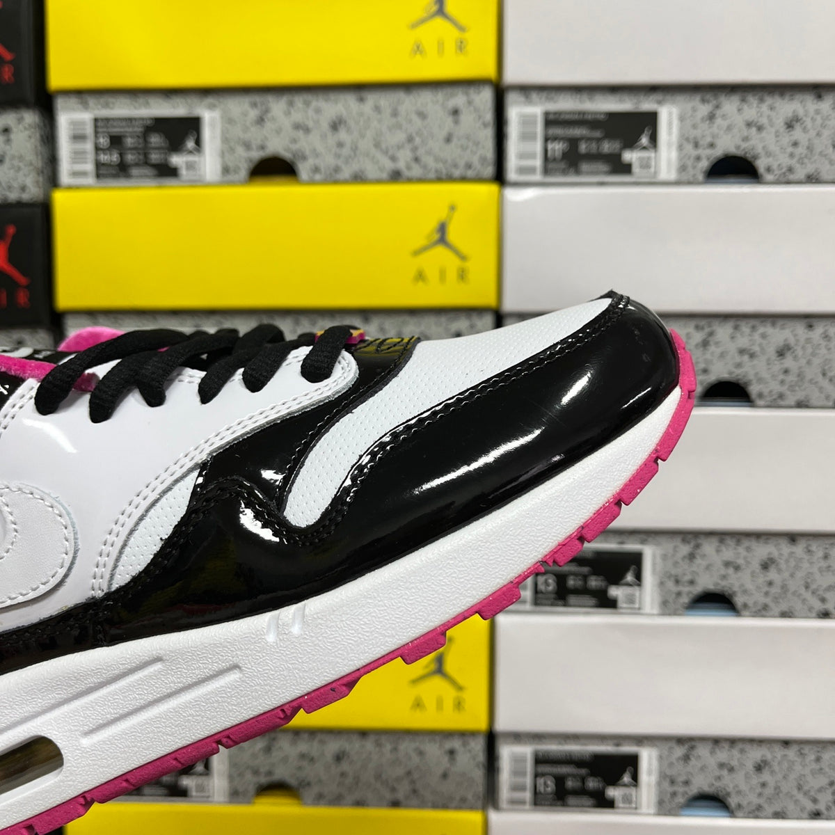 Nike Air Max 1 'Blanc Noir Rose Verni' — vue 7