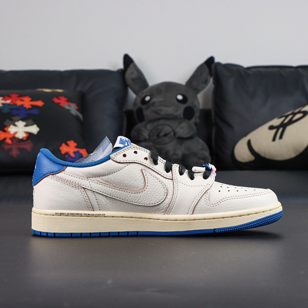 Travis Scott x Air Jordan 1 Retro Low OG SP Fragment Sail Military Blue