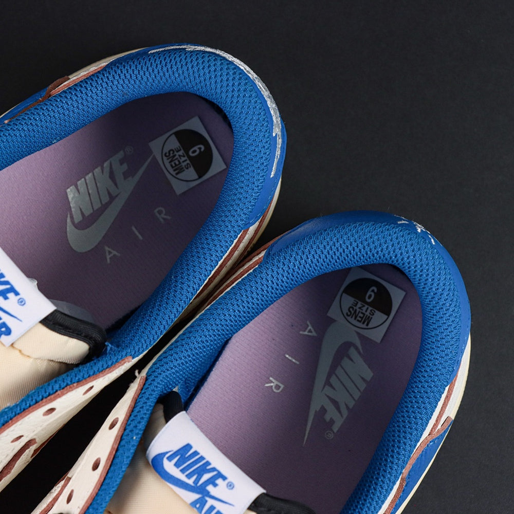 Travis Scott x Air Jordan 1 Retro Low OG SP Fragment Sail Military Blue