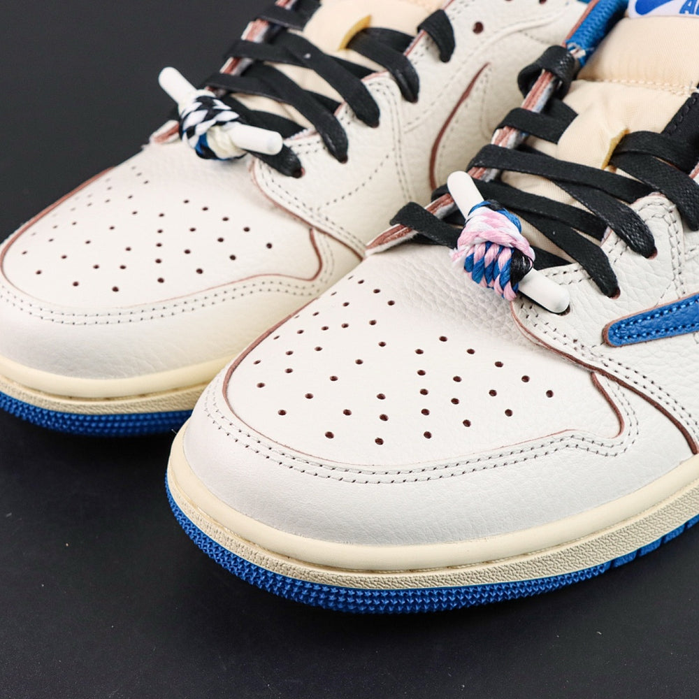 Travis Scott x Air Jordan 1 Retro Low OG SP Fragment Sail Military Blue