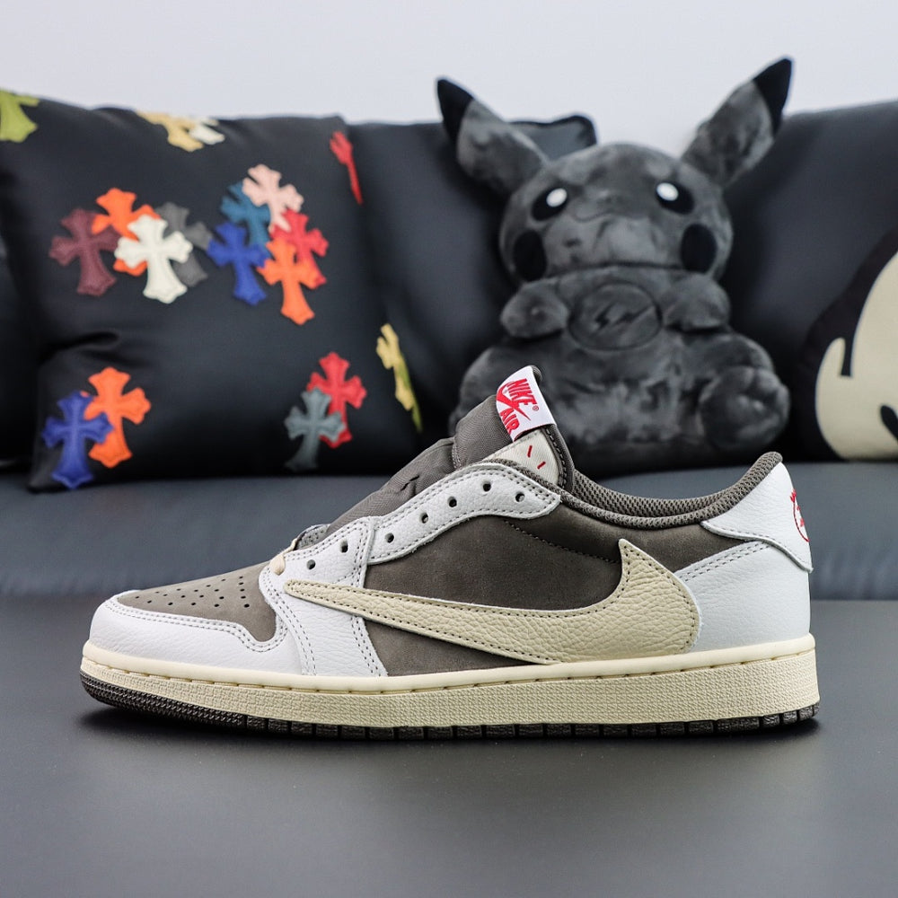 Sneakers Basses Daim Marron & Cuir Ivoire 'Reverse Mocha'
