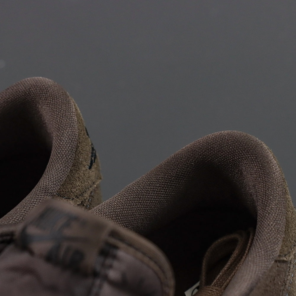 Sneakers Basses Cuir Noir & Daim Marron 'Velvet Brown'
