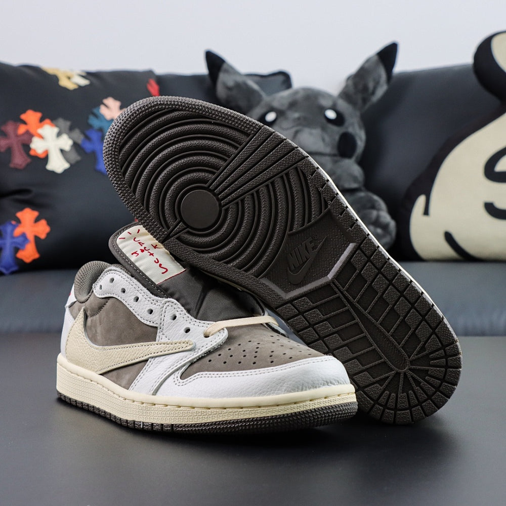 Sneakers Basses Daim Marron & Cuir Ivoire 'Reverse Mocha'