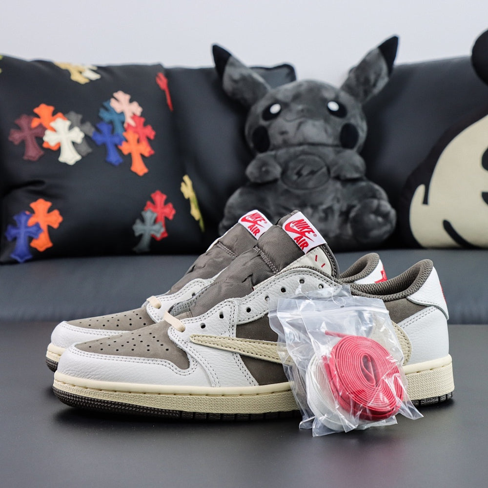 Sneakers Basses Daim Marron & Cuir Ivoire 'Reverse Mocha'