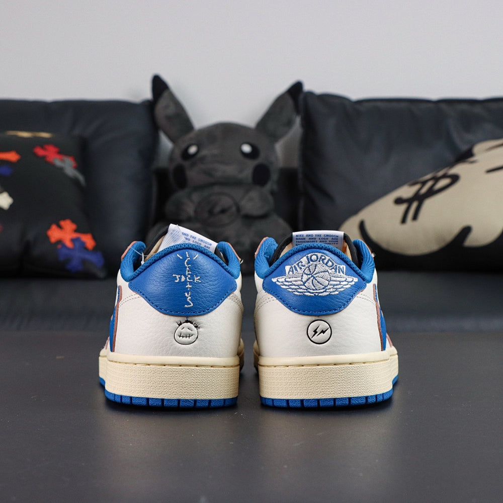 Travis Scott x Air Jordan 1 Retro Low OG SP Fragment Sail Military Blue
