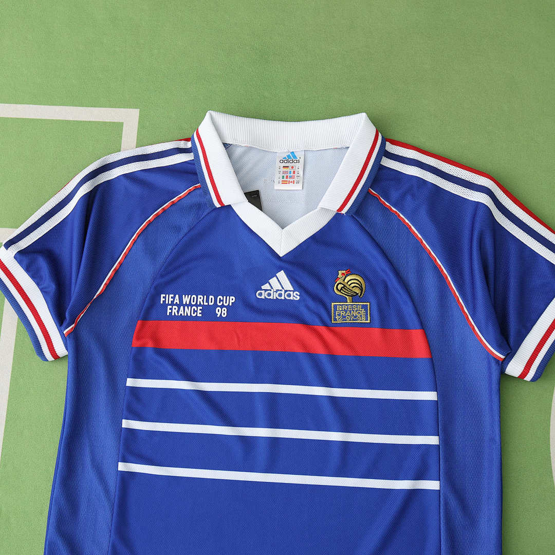Maillot France 1998 Domicile Rétro — Édition Champions du Monde