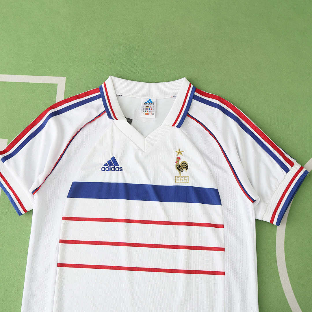 Maillot France 1998 Extérieur Rétro — Édition Champions du Monde
