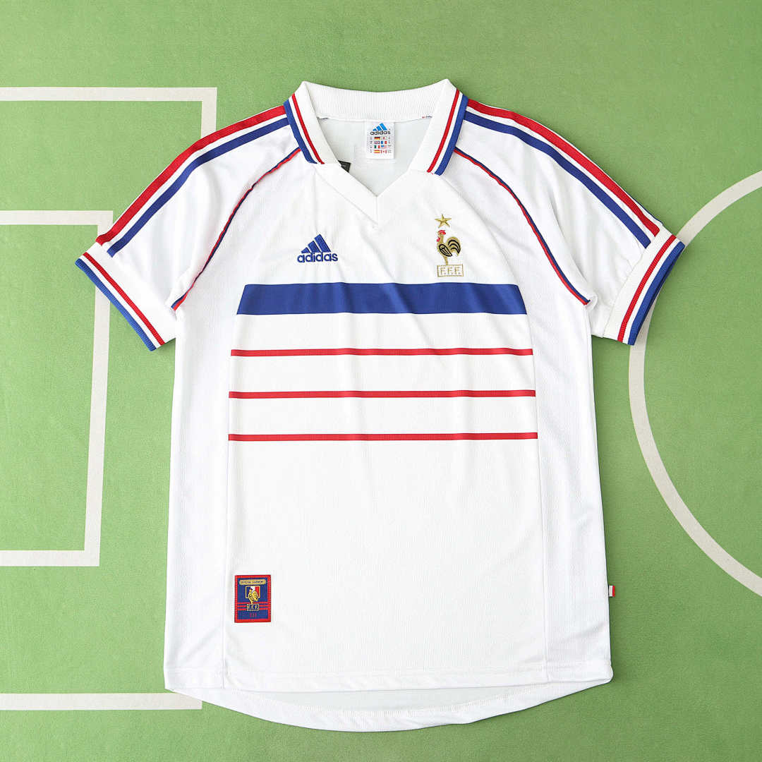 Maillot France 1998 Extérieur Rétro — Édition Champions du Monde