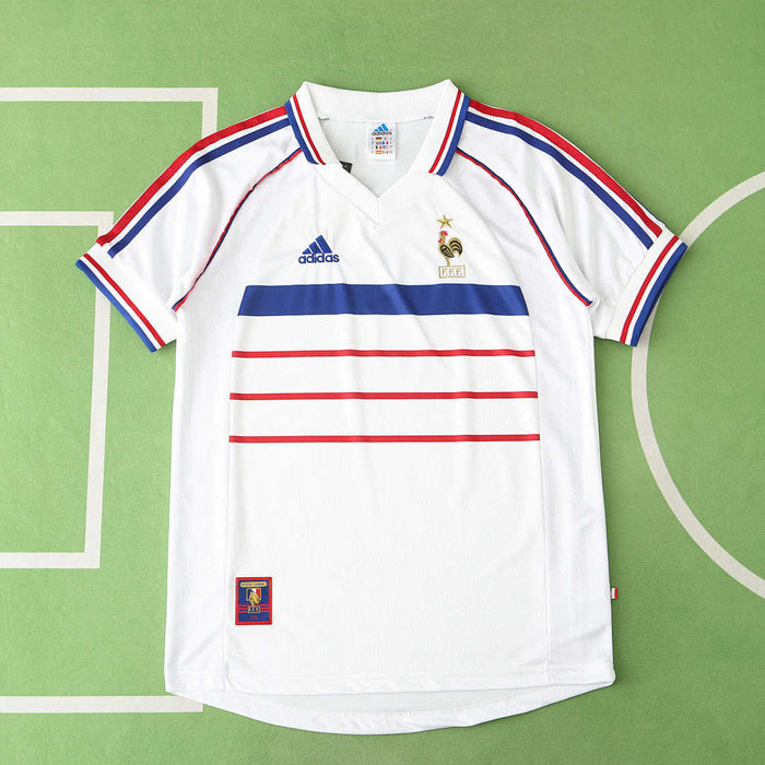 Maillot France 1998 Extérieur Rétro — Édition Champions du Monde