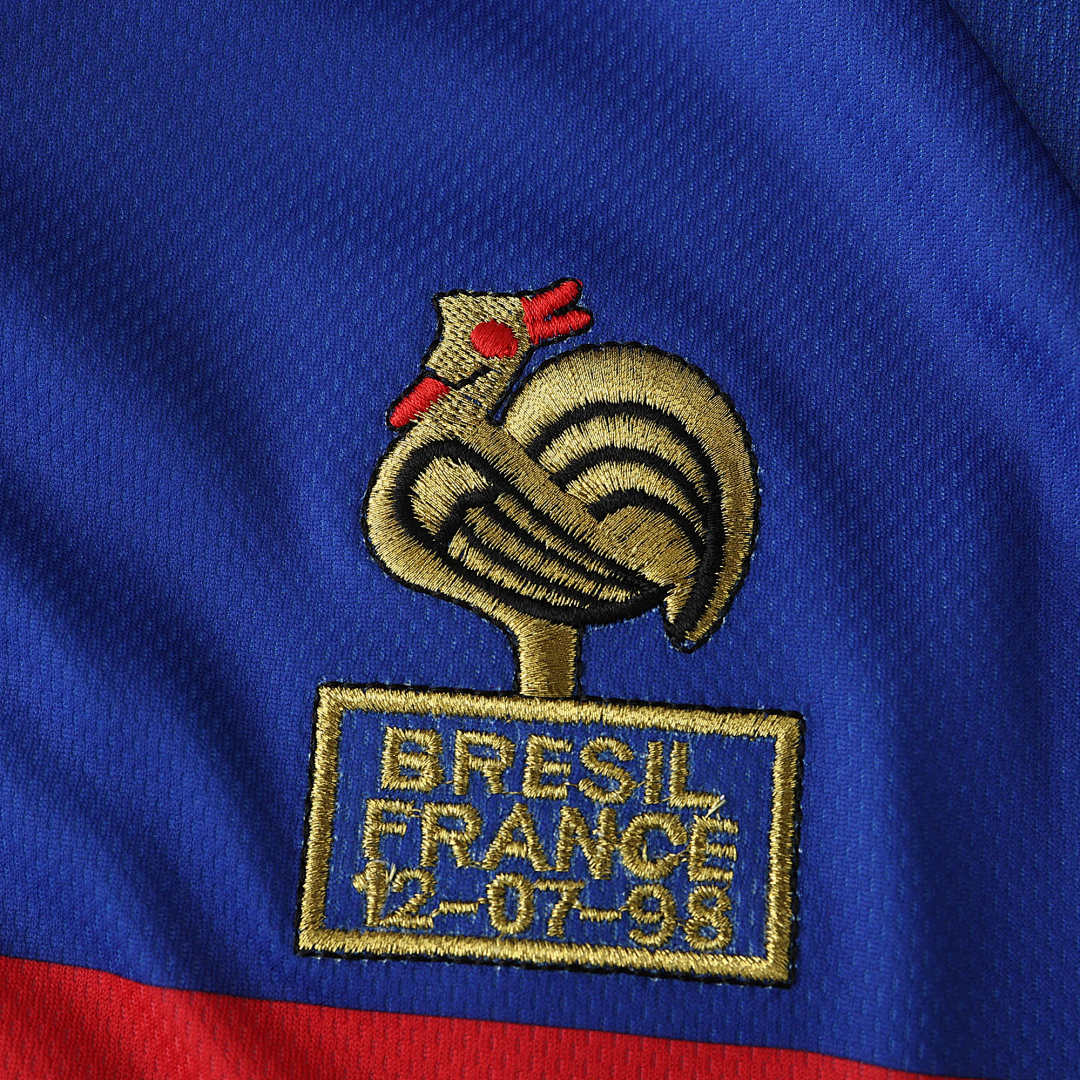 Maillot France 1998 Domicile Rétro — Édition Champions du Monde