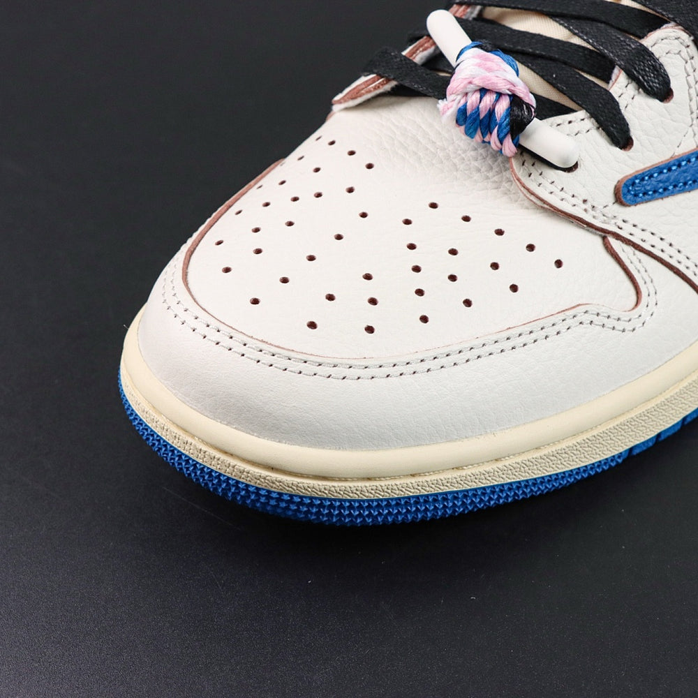 Travis Scott x Air Jordan 1 Retro Low OG SP Fragment Sail Military Blue