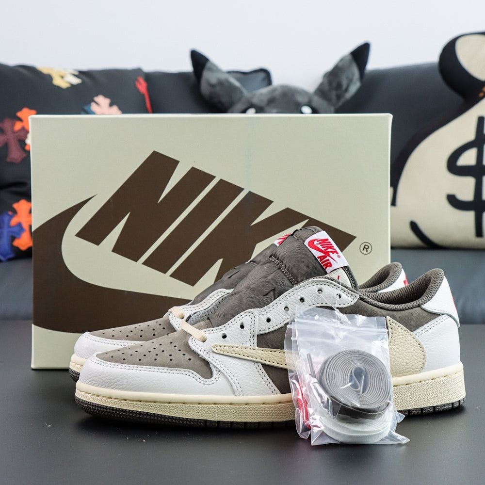 Sneakers Basses Daim Marron & Cuir Ivoire 'Reverse Mocha'