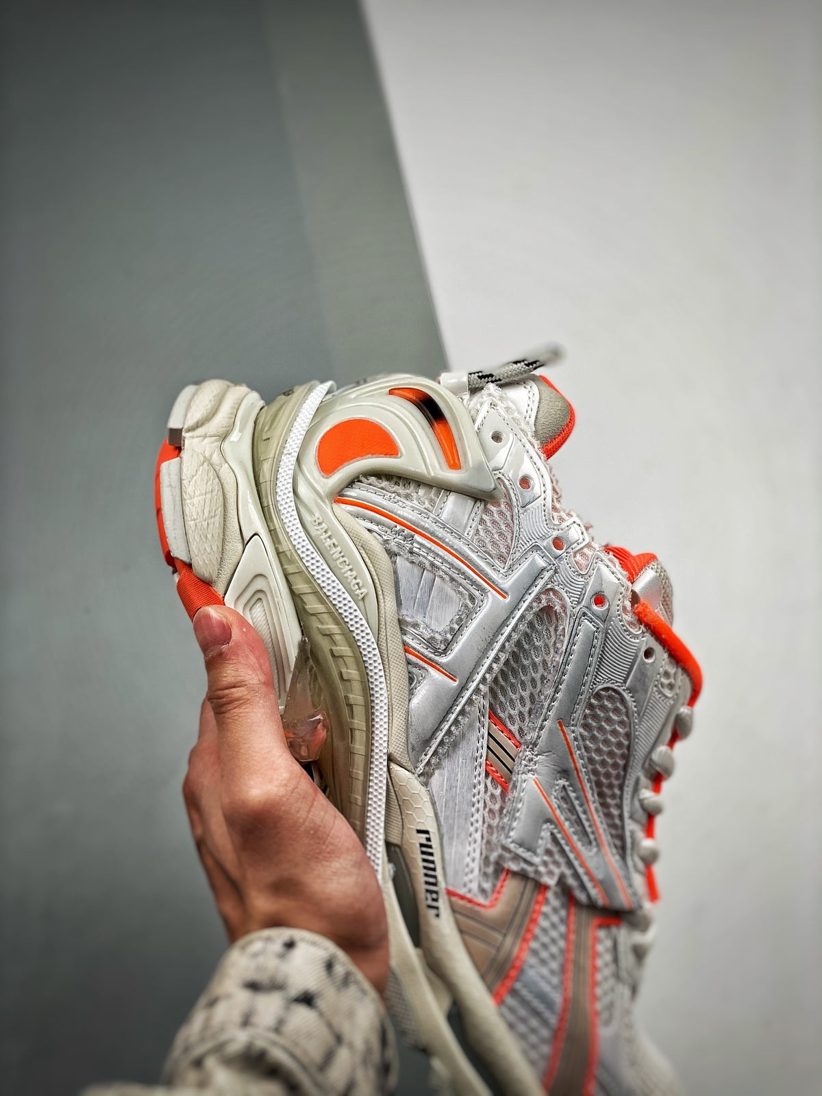 Sneakers Runner 'Blanc Orange'