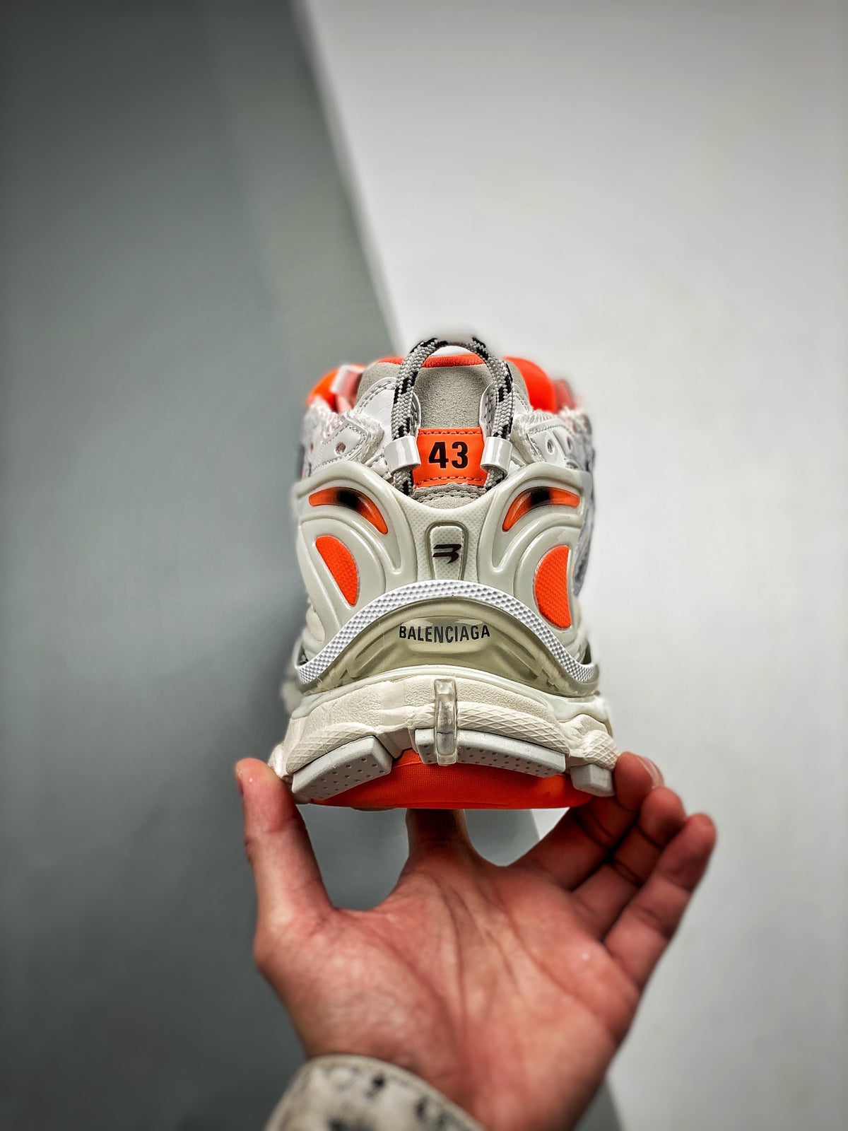 Sneakers Runner 'Blanc Orange'