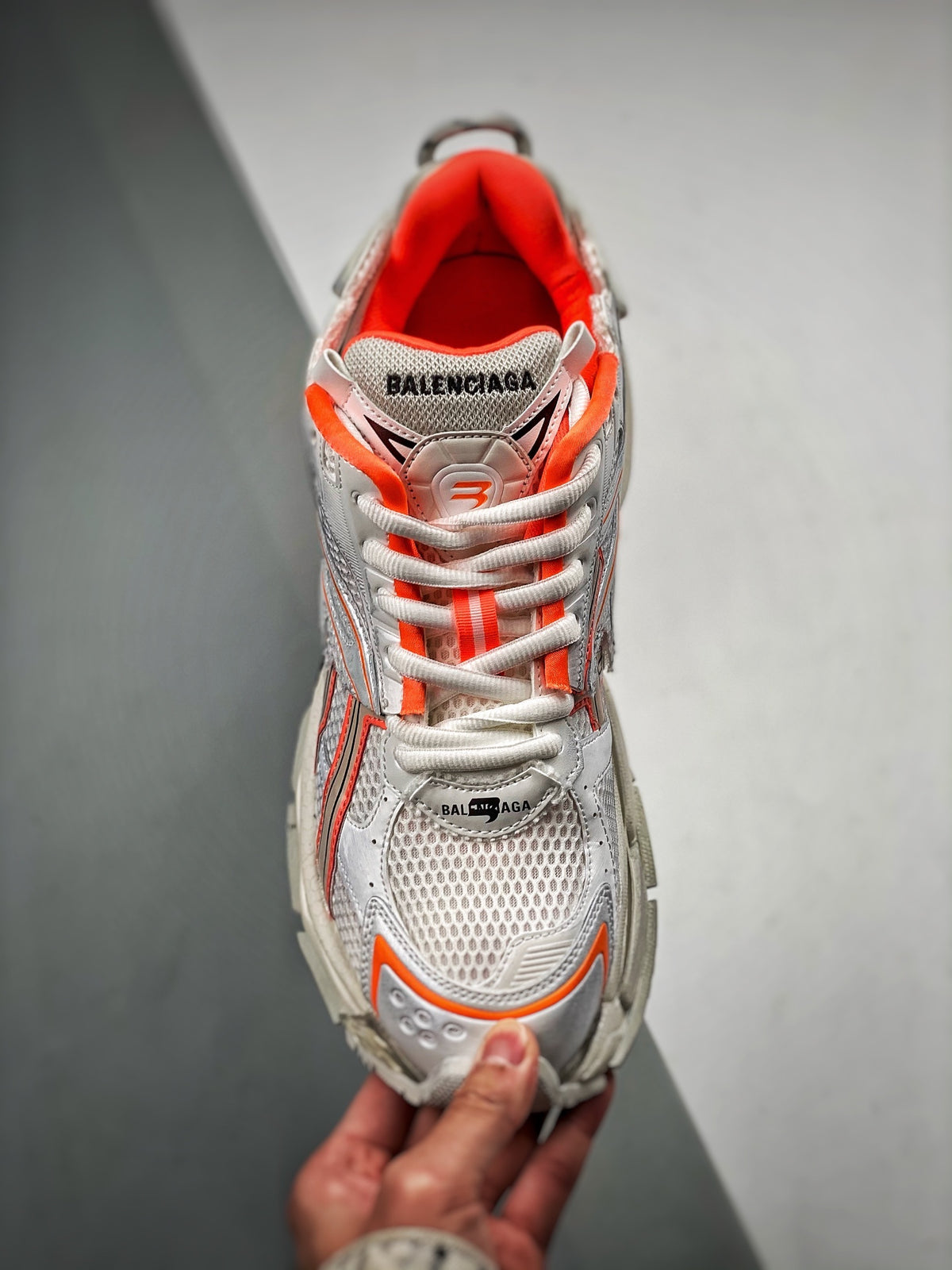 Sneakers Runner 'Blanc Orange'