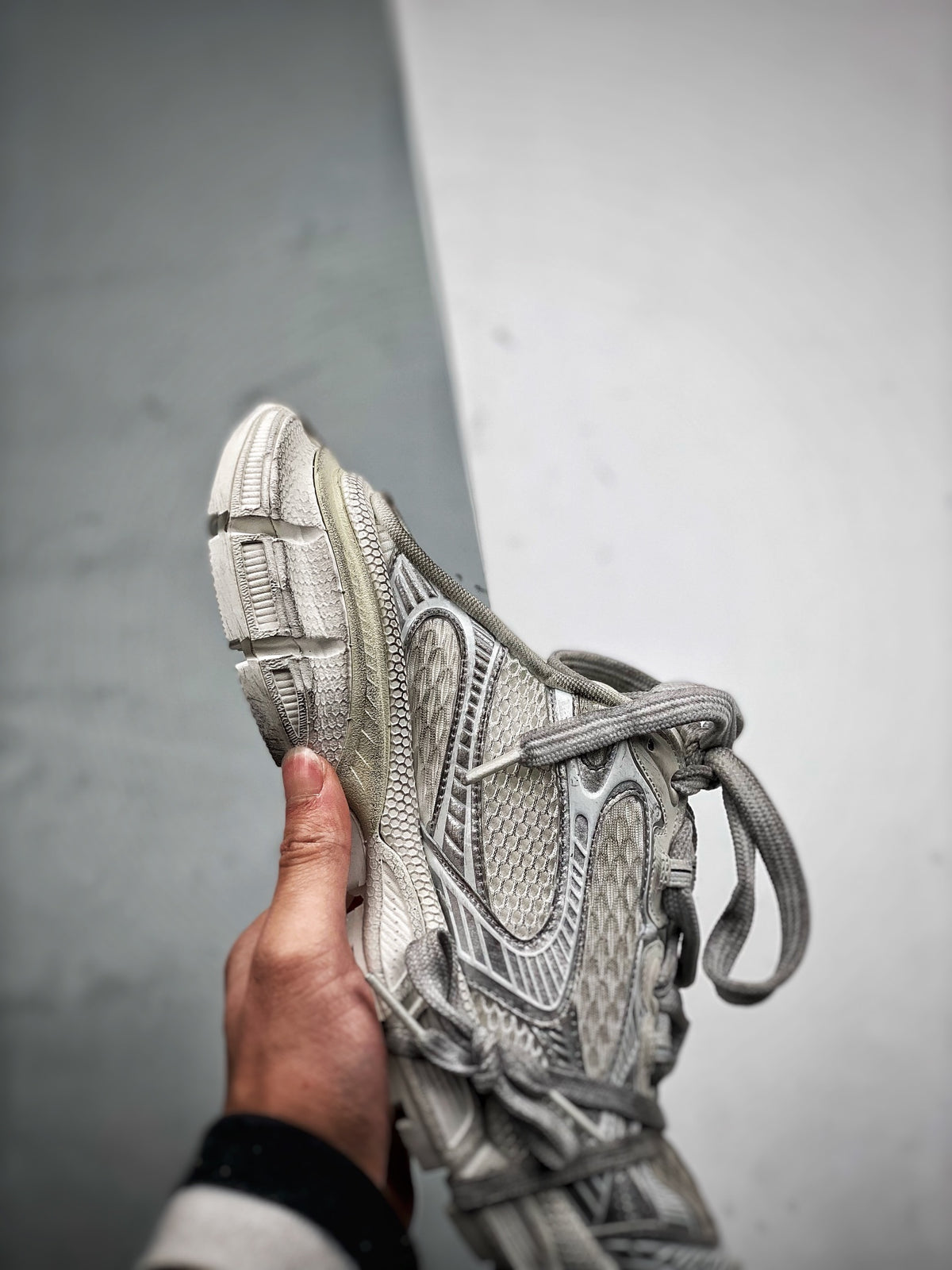 Sneakers 3XL 'Blanc Gris Délavé'