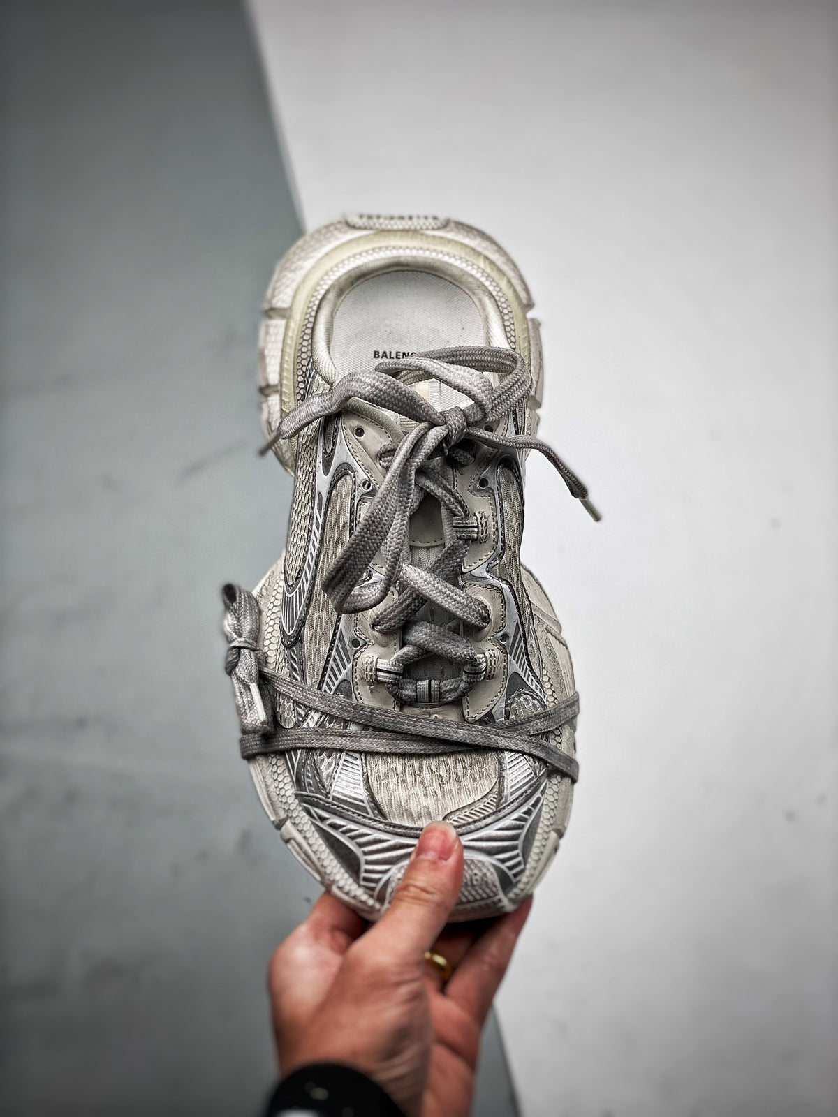 Sneakers 3XL 'Blanc Gris Délavé'