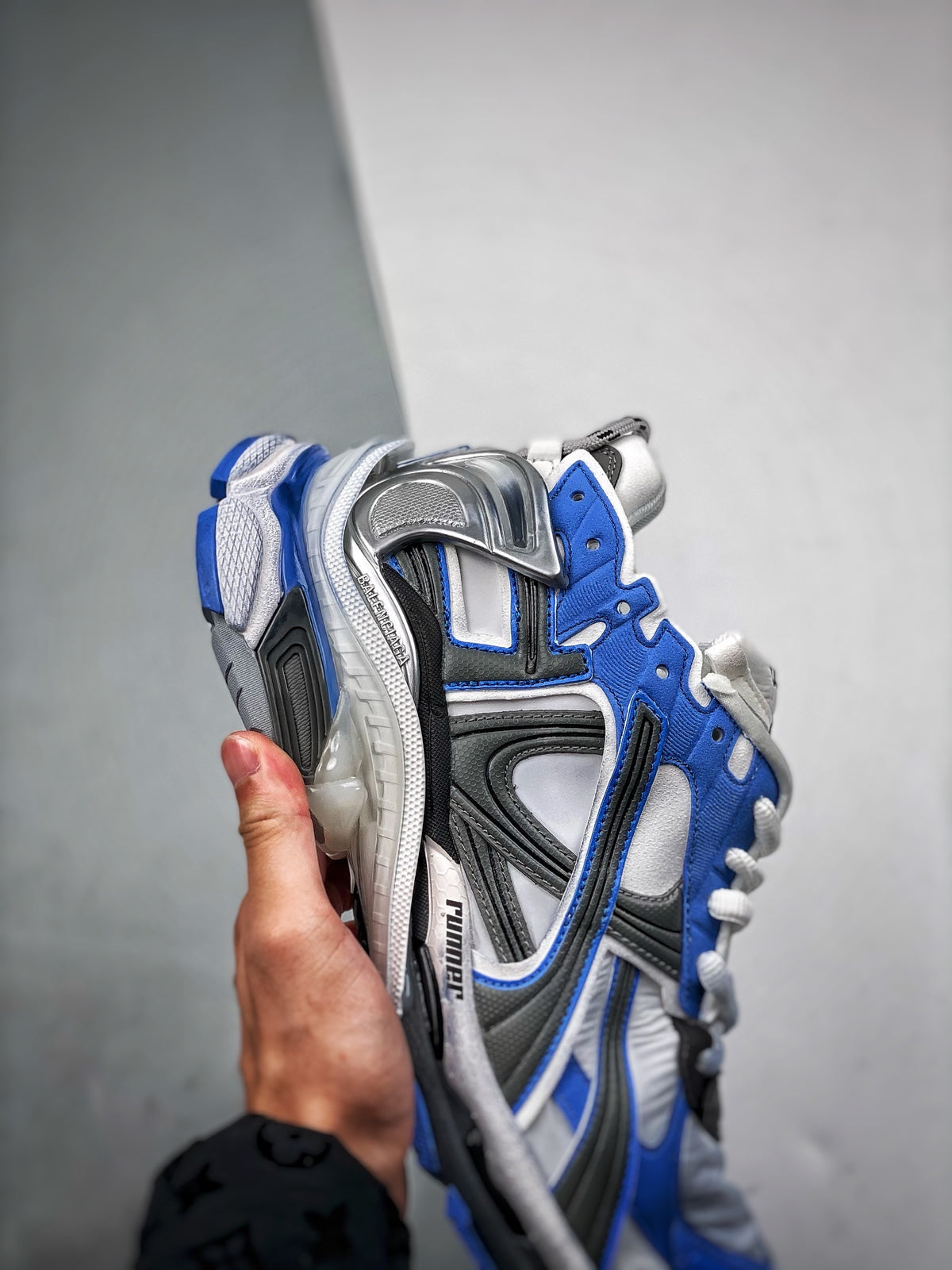 Sneakers Runner 7.5 'Blanc Bleu Royal'
