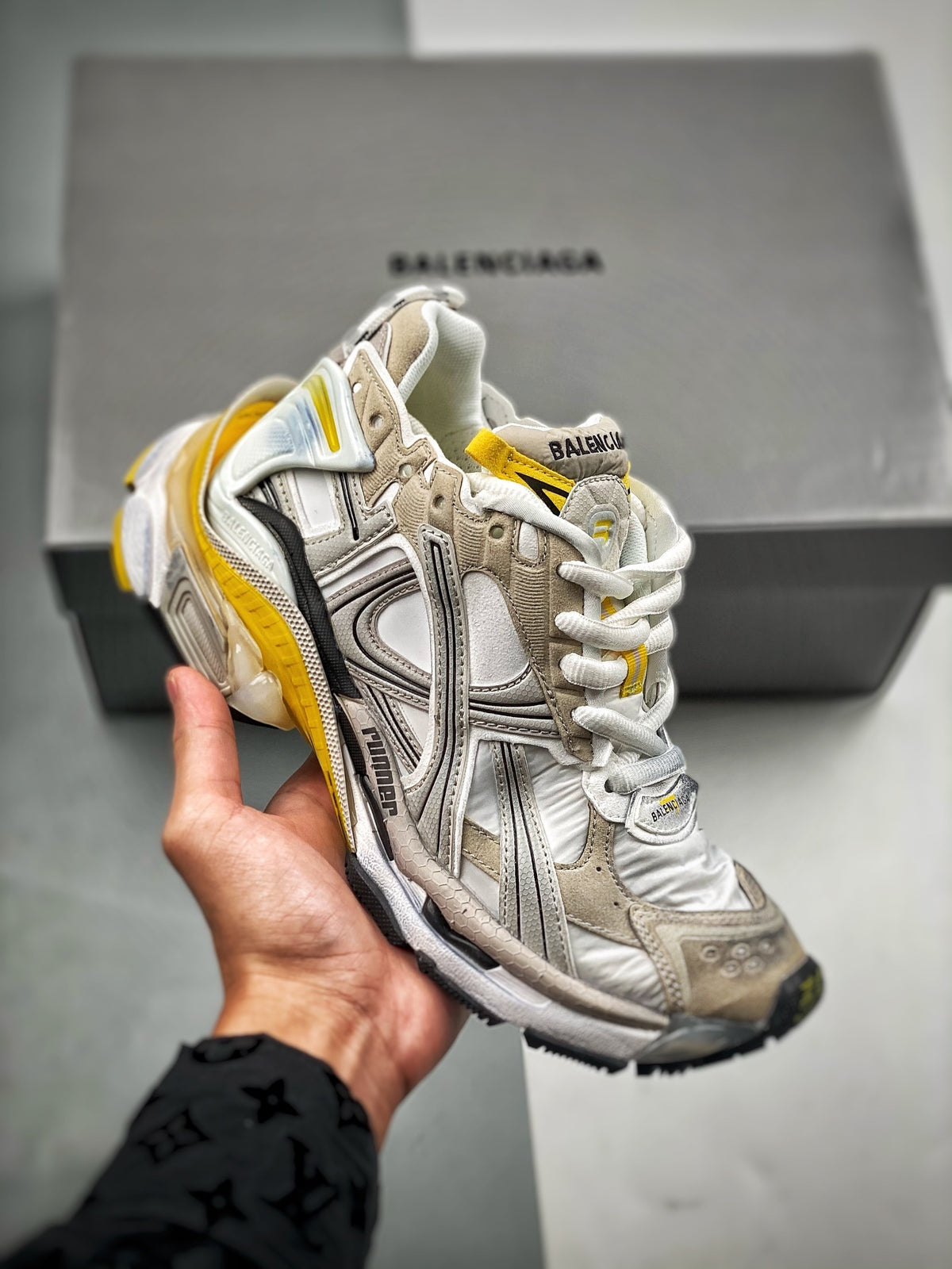 Sneakers Runner 7.5 'Argent Jaune'