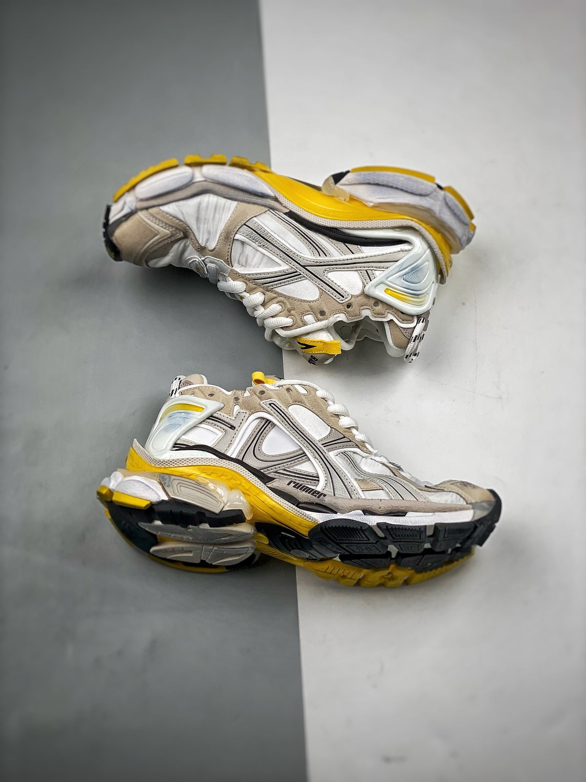 Sneakers Runner 7.5 'Argent Jaune'