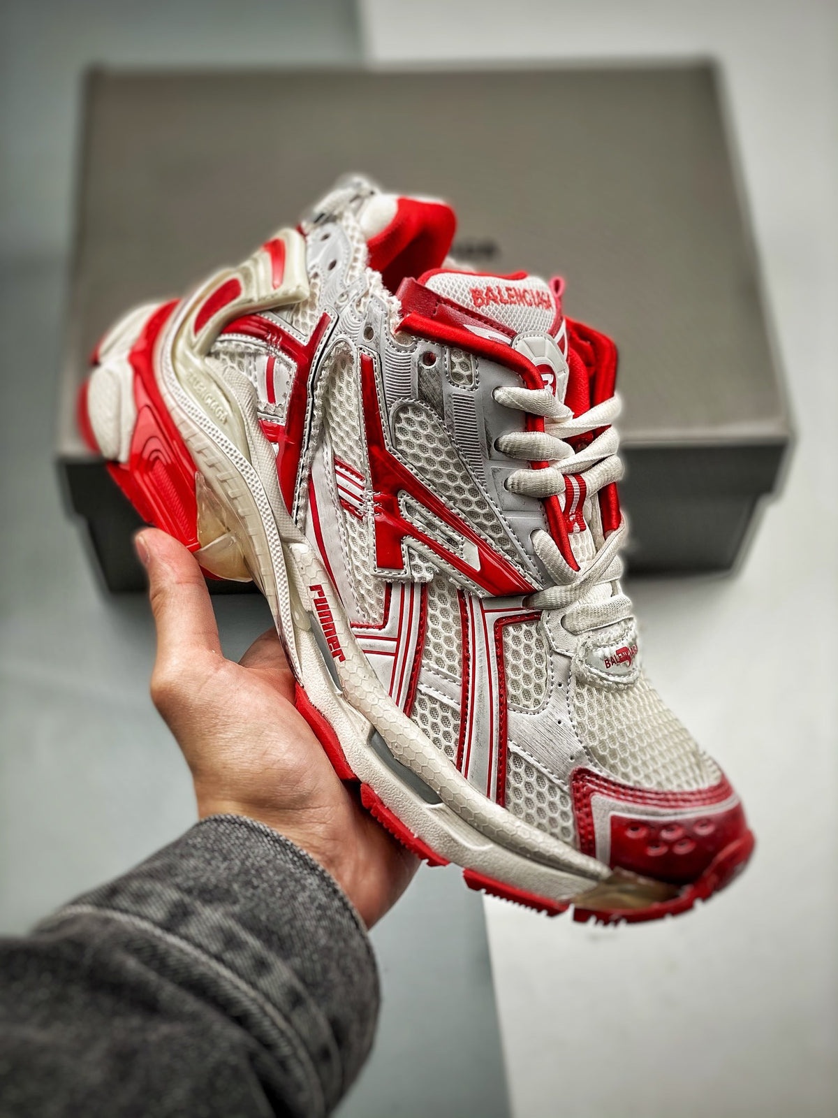 Sneakers Runner 'Blanc Rouge'