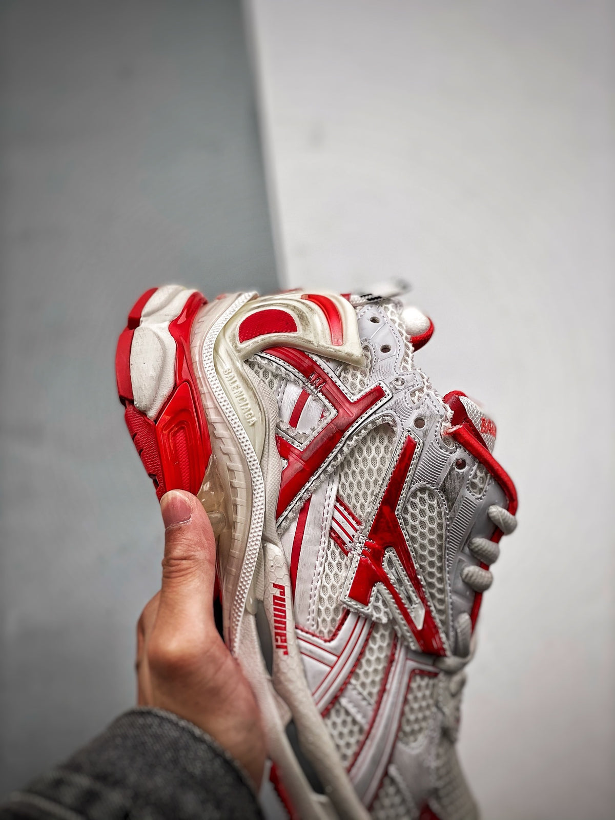 Sneakers Runner 'Blanc Rouge'
