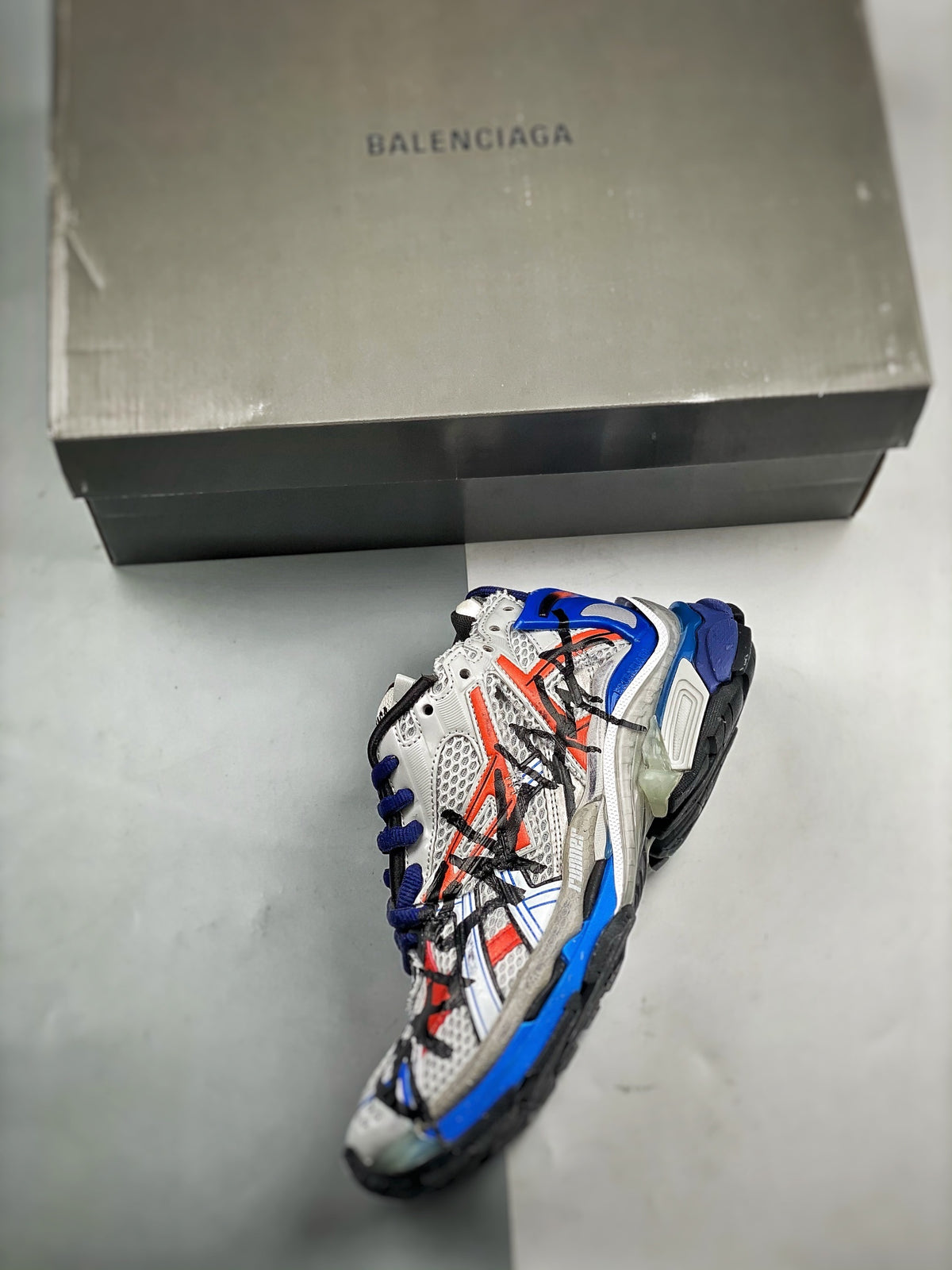 Sneakers Runner 'Blanc Bleu Rouge'