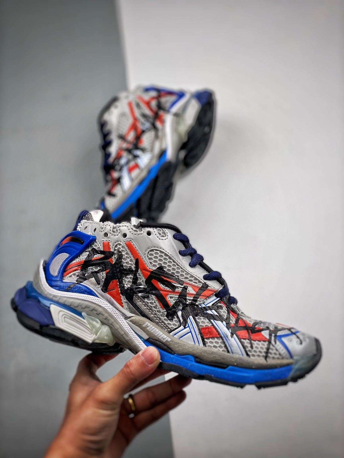 Sneakers Runner 'Blanc Bleu Rouge'