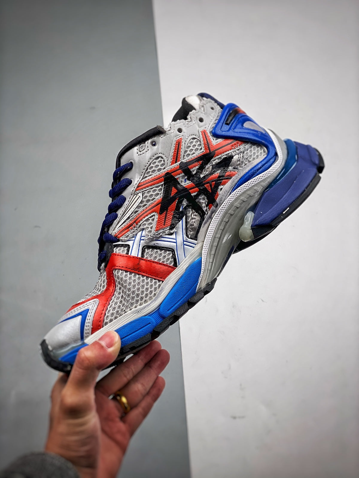Sneakers Runner 'Blanc Bleu Rouge'