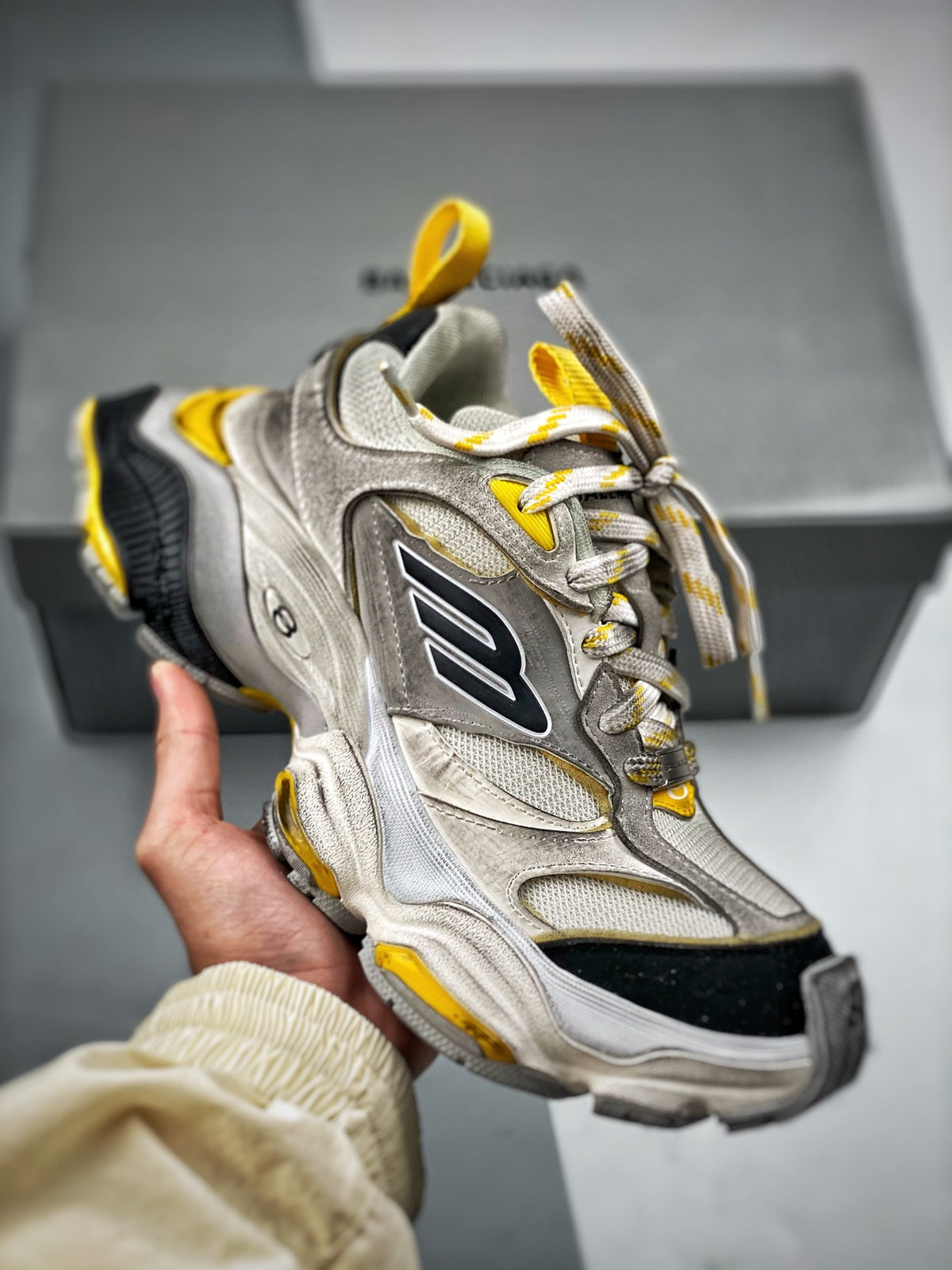 Sneakers Cargo 'Argent Jaune'