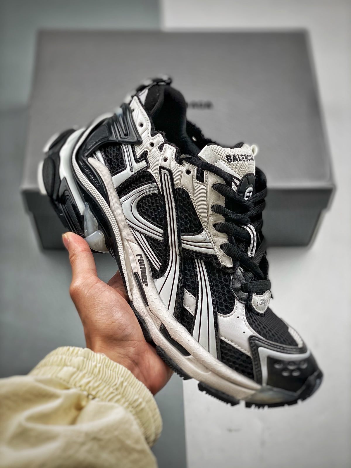 Sneakers Runner 7.5 'Noir Blanc'