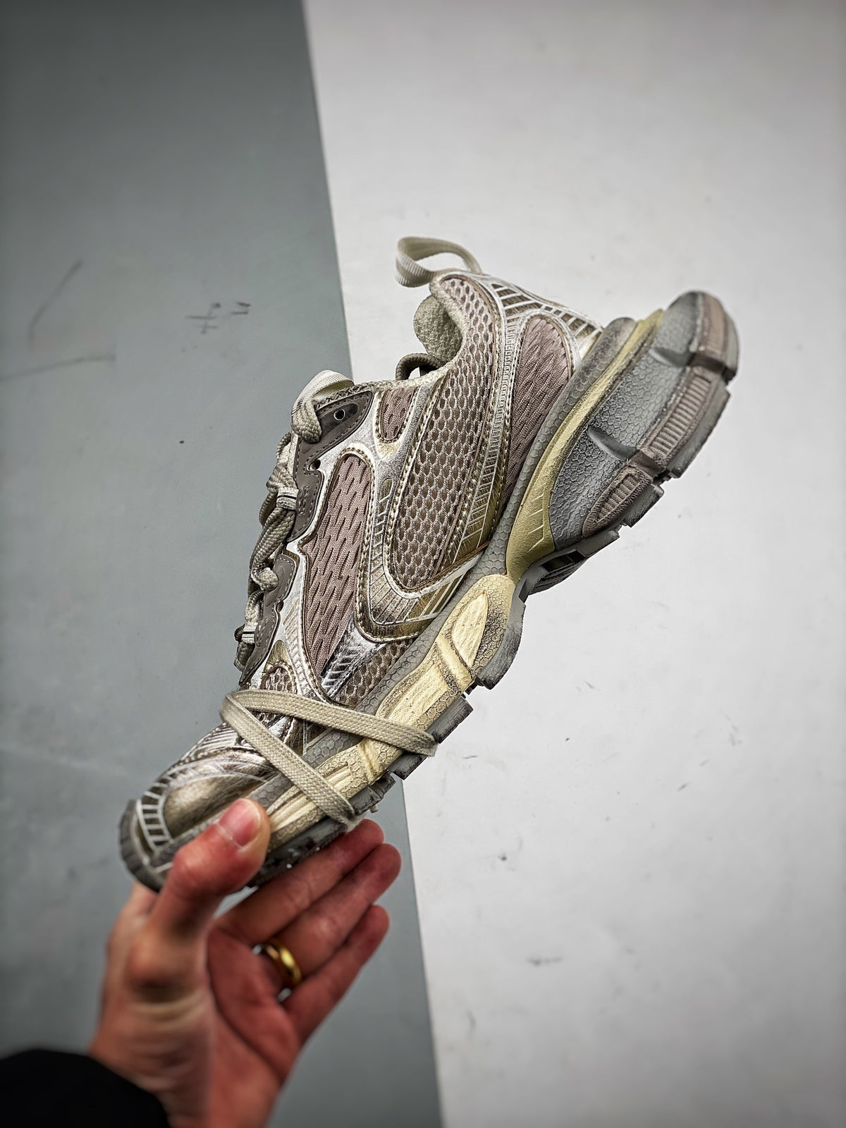 Sneakers 3XL 'Beige Délavé'