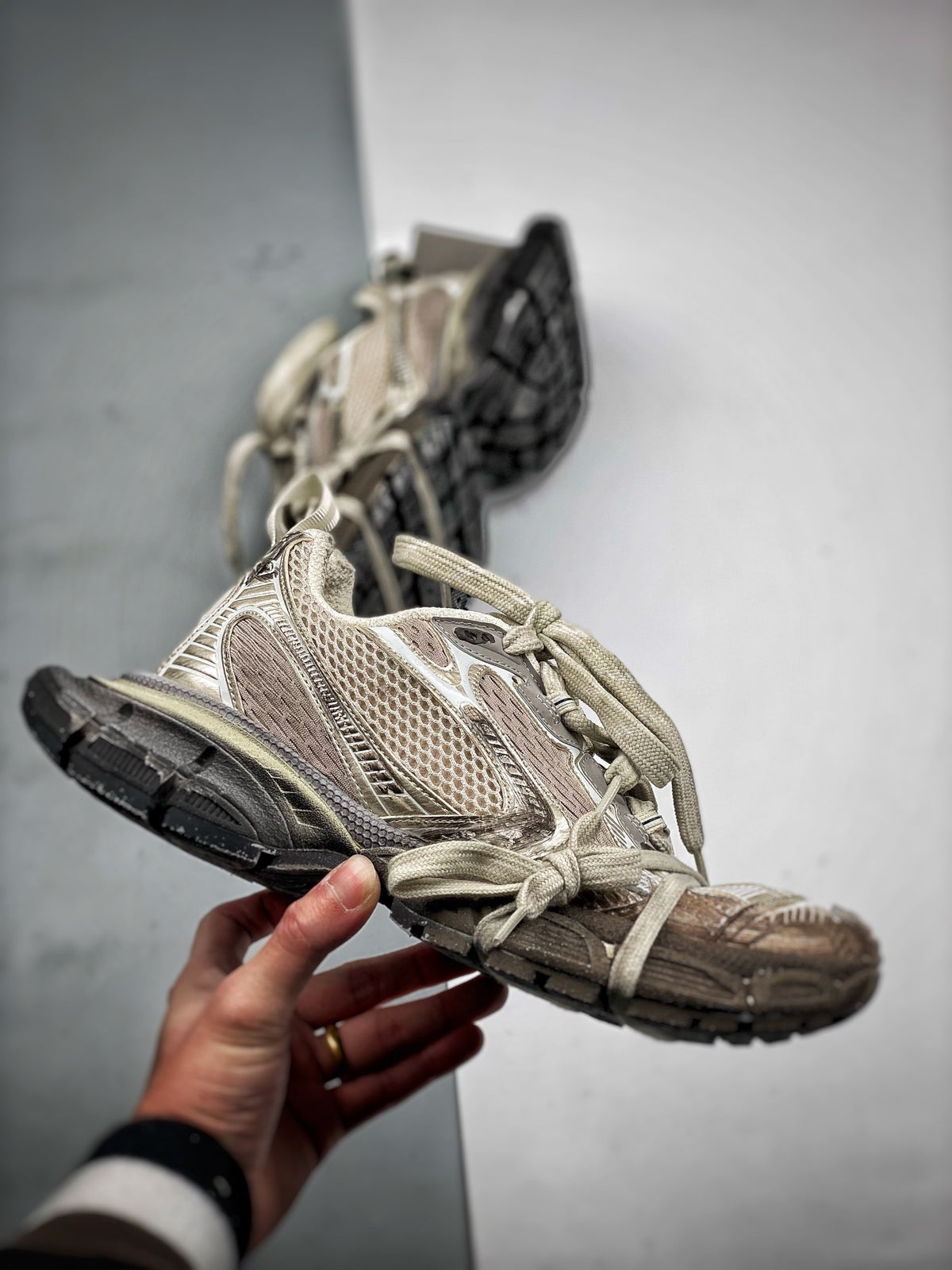 Sneakers 3XL Mud 'Beige Gris Délavé'