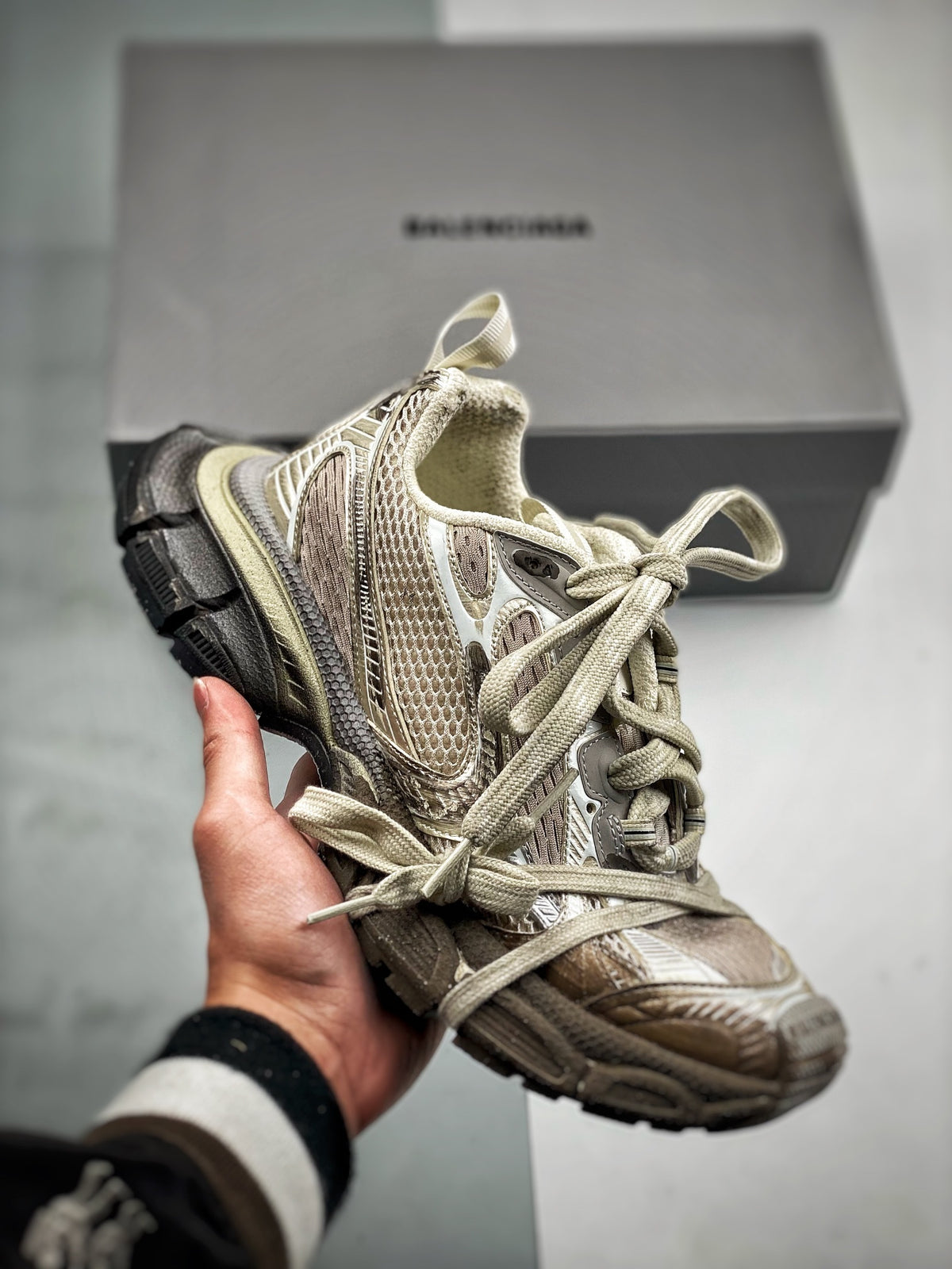 Sneakers 3XL Mud 'Beige Gris Délavé'