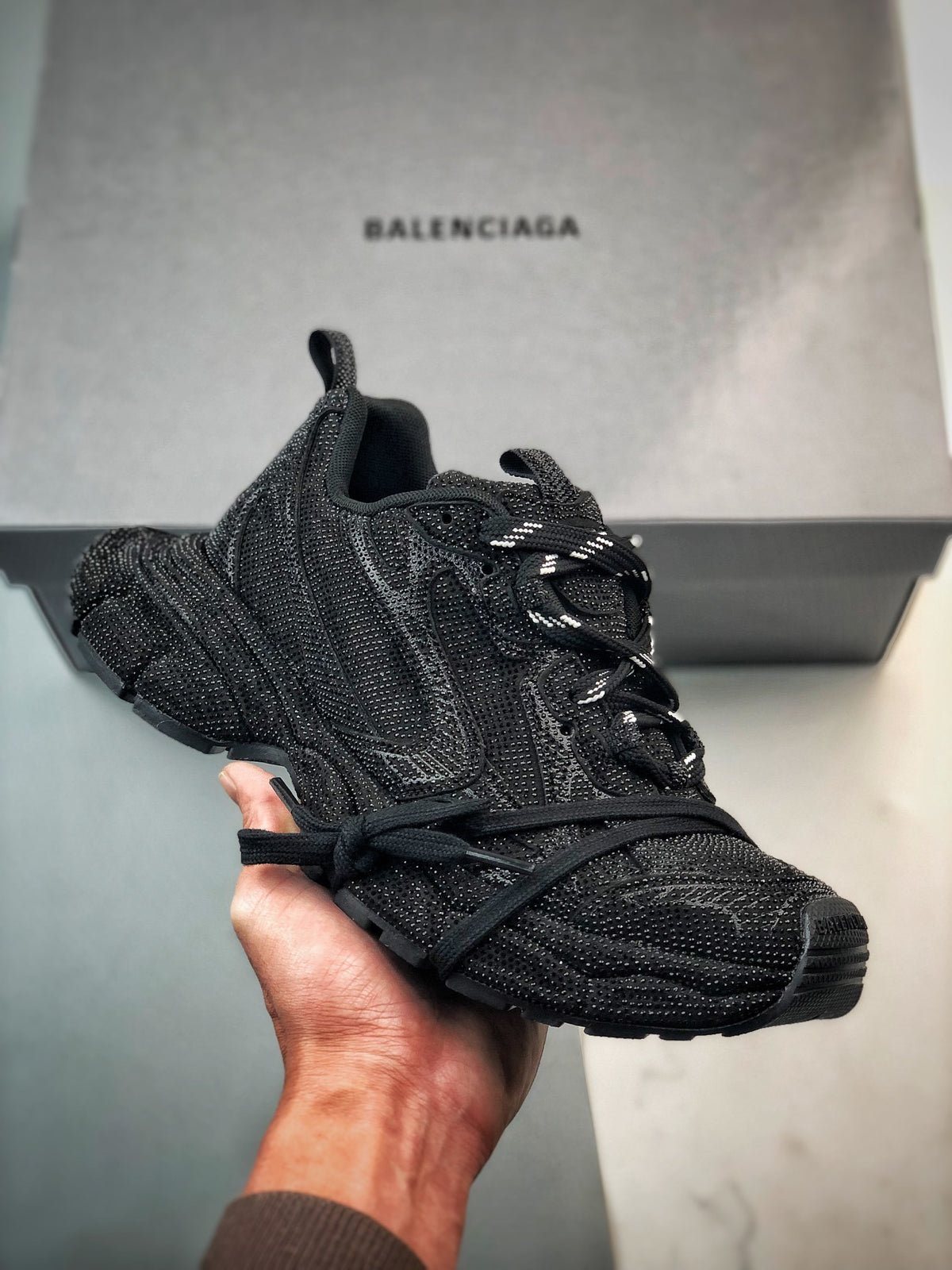 Sneakers 3XL Strass 'Noir'