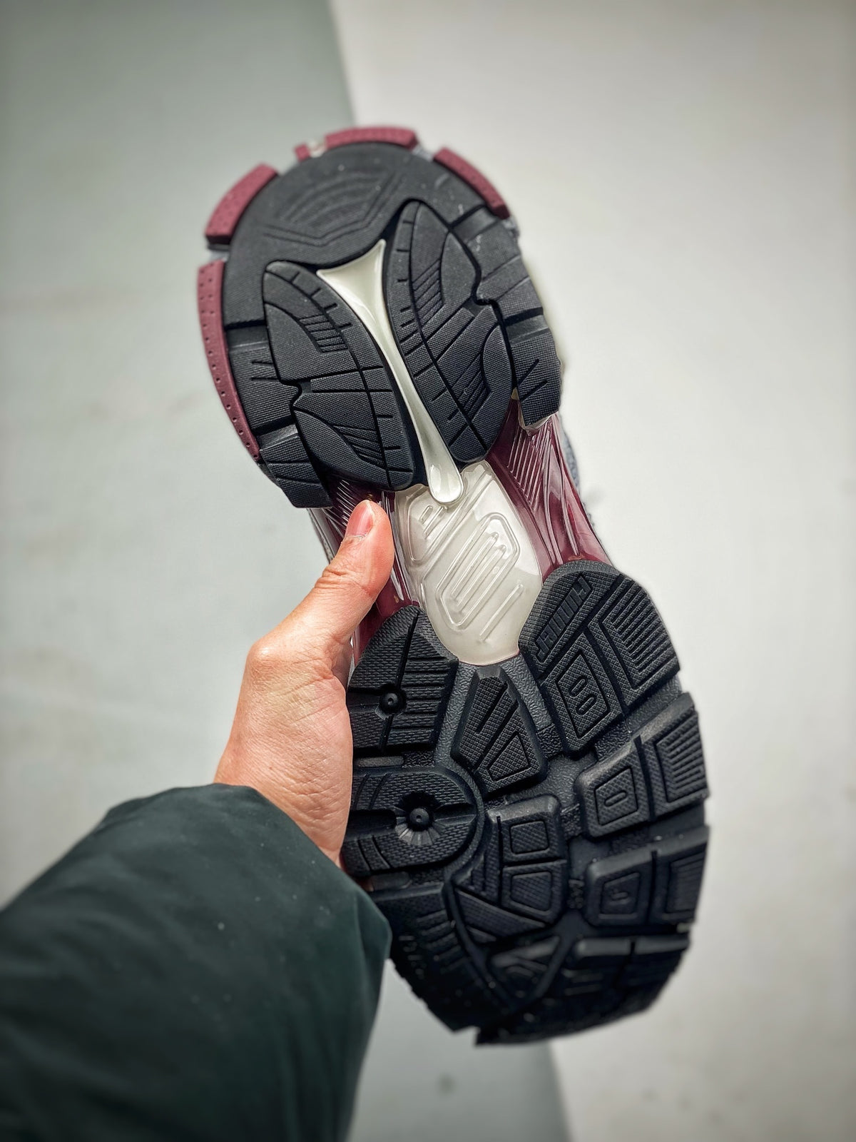 Sneakers Runner 'Argent Bordeaux'