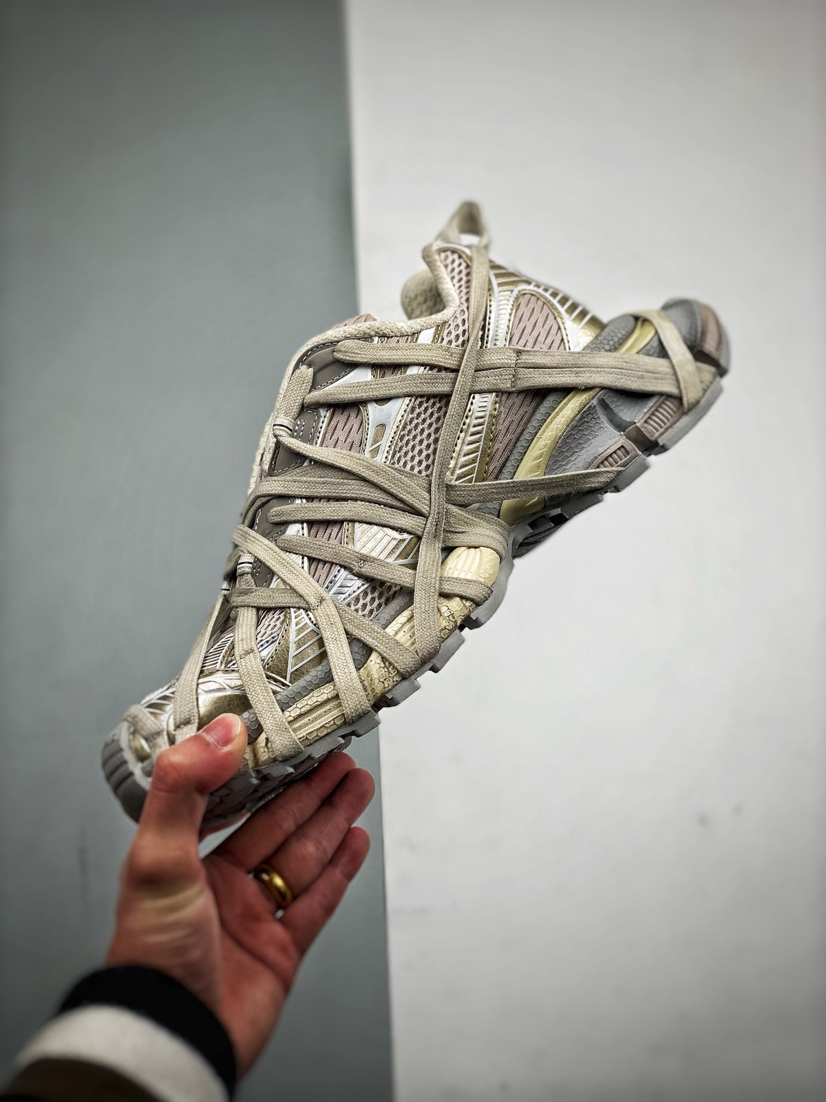 Sneakers 3XL Extreme Lace 'Beige Délavé'