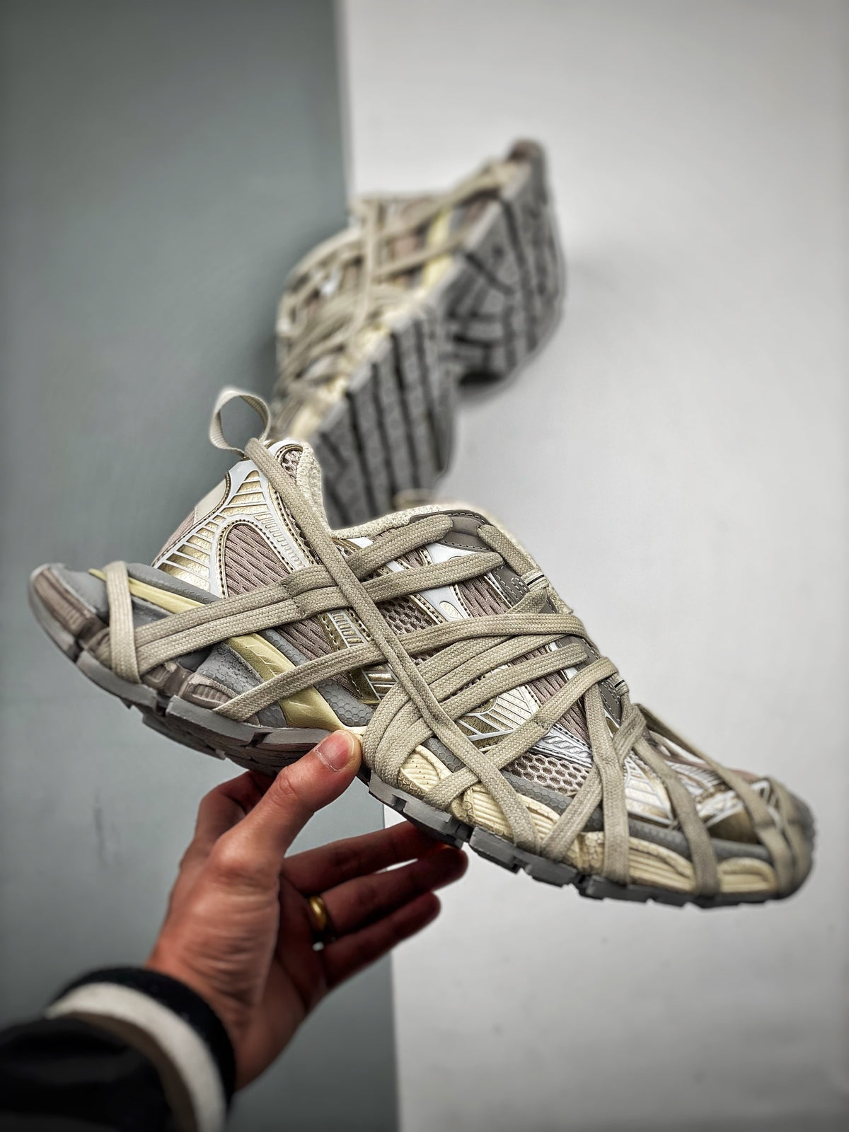 Sneakers 3XL Extreme Lace 'Beige Délavé'